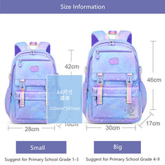 Sac à dos pour enfants pour filles, sacs d'école pour collégiens, sac de livre étanche de grande capacité pour élèves du primaire