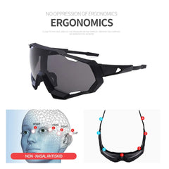 Lunettes de soleil de cyclisme en plein air pour hommes et femmes, lunettes de protection UV400, lunettes de sport coupe-vent, équitation, pêche, course, randonnée
