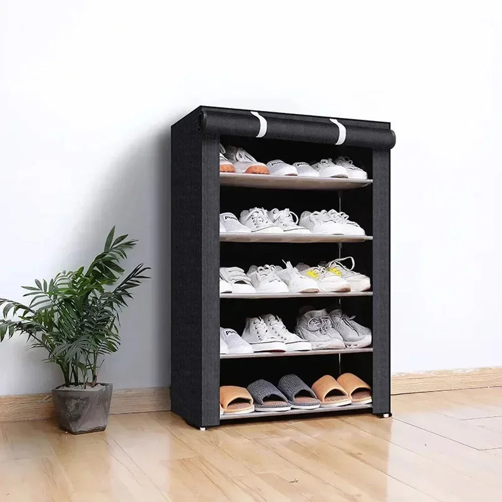 Étagère à chaussures en tissu anti-poussière, armoire à chaussures multicouche non tissée, support de rangement Simple, armoires peu encombrantes pour la maison, étagère à chaussures