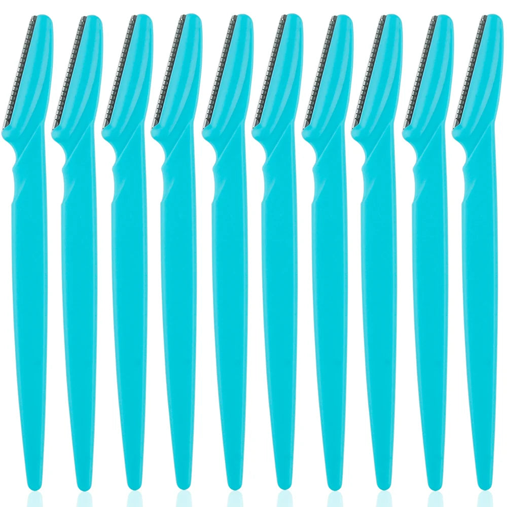 3/4/10 pieces eyebrow razor blade portable face razor for eyes and eyebrows, hair removal, trimmer, safe razor for women and makeup