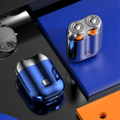 Mini rasoir électrique Double, Portable, sans fil, détachable, avec affichage numérique, pour barbe, charge de Type C, pour voyage