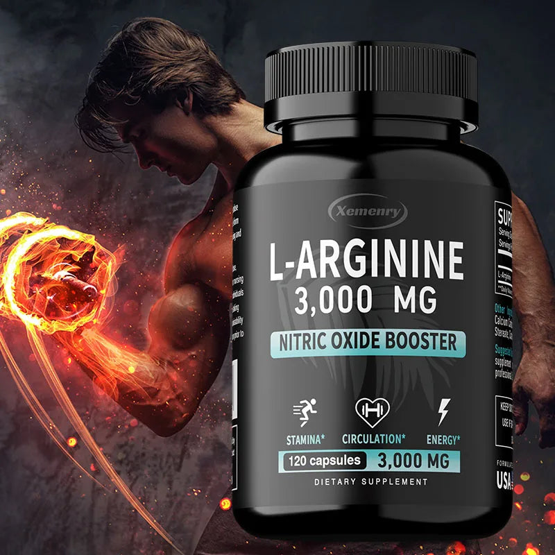 L-Arginine - Soutient la croissance musculaire, favorise la circulation sanguine et améliore l'immunité, améliore l'endurance et les performances