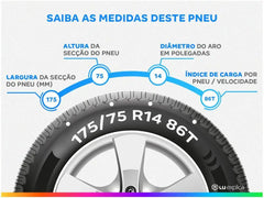 Tire Aro 14 ”XBRI 175/75R14 86T Ecology