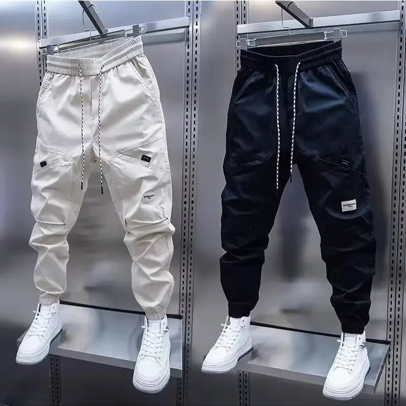 Men's breathable harem pants, men's clothing, 2024 new men's casual pants, straight leg pants