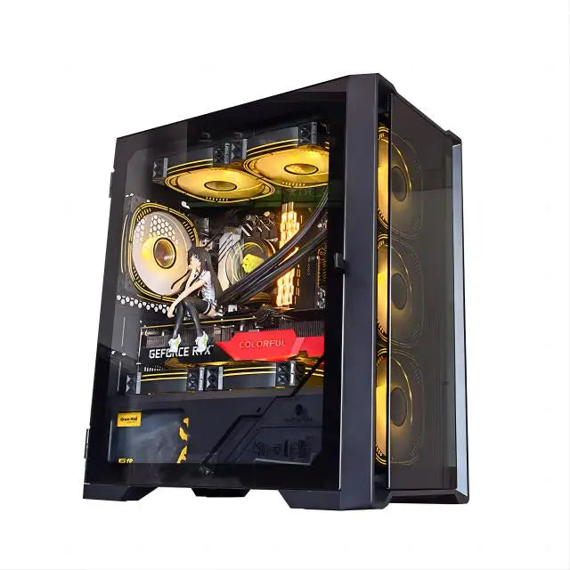PC de jeu avec processeur A8-7680/512G SSD/16GB RAM 3200 mo DDR3/Windows 11 HD graphiques blanc pc gamer jeu mini pc