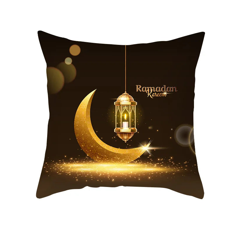 Taie d'oreiller décorative pour Ramadan Eid Mubarak, housse de coussin de canapé pour la maison, cadeaux de mosquée musulmane islamique, 2025