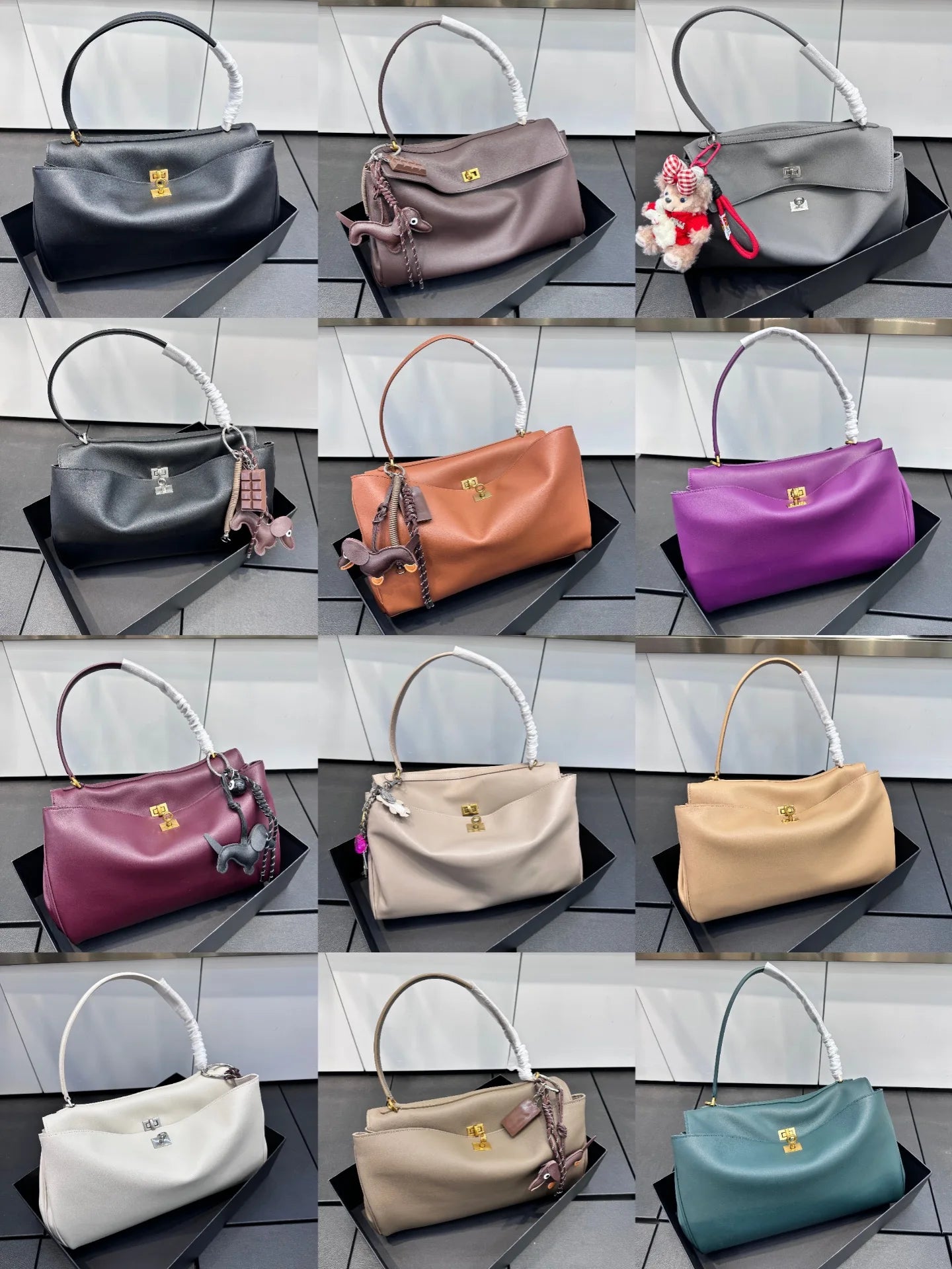Sacs à main en cuir véritable pour femmes, fourre-tout en cuir véritable glacé, sac à bandoulière en daim marron pour dames, design moderne personnalisé