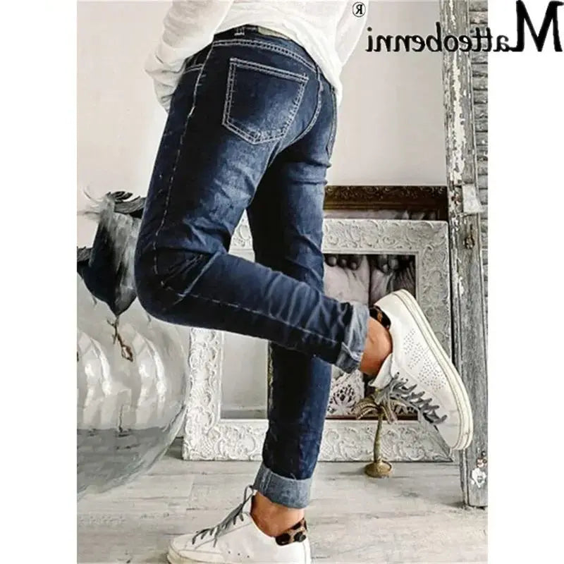 Jean à boutonnage pour femmes, pantalon en Denim droit, taille haute, bleu, ample, délavé, mode, Vintage, Streetwear, 2024