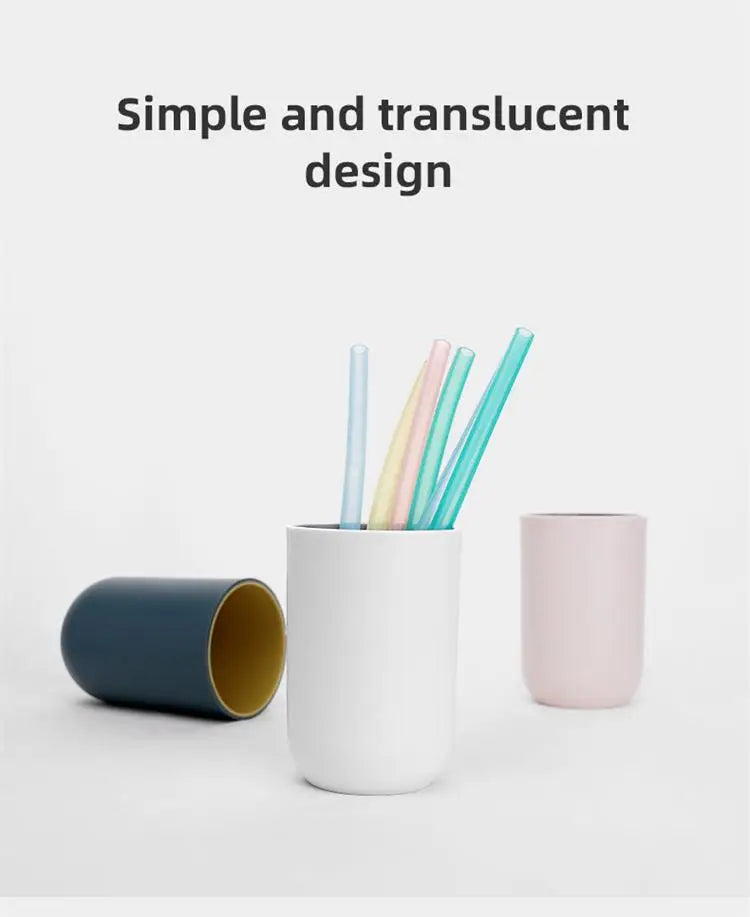 Pailles transparentes en Silicone, 6 pièces, réutilisables, de qualité alimentaire, pliables, droites, avec brosse de nettoyage, ensemble d'accessoires de fête