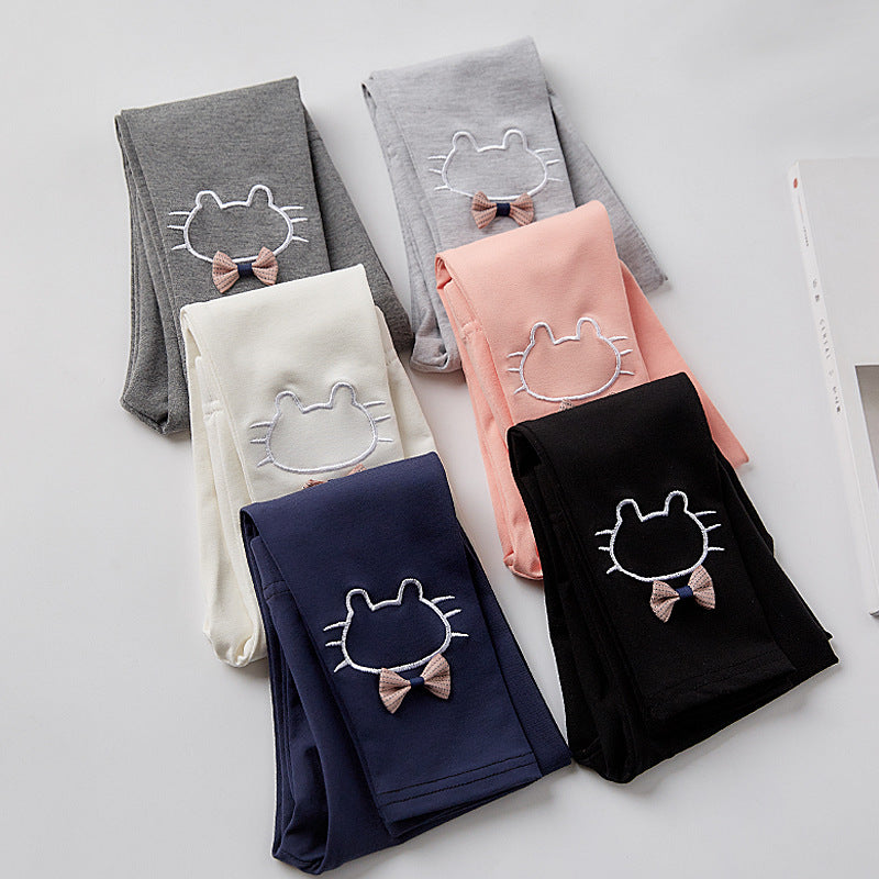 Printemps filles Leggings coton pantalon enfants pantalons filles pantalon maigre imprimé dessin animé motif enfants Leggings pantalon