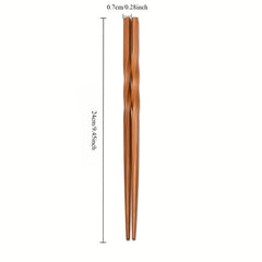 Ensemble de 5 paires de baguettes en bambou naturel, baguettes de style chinois, baguettes pointues pour la maison, ustensiles de cuisine
