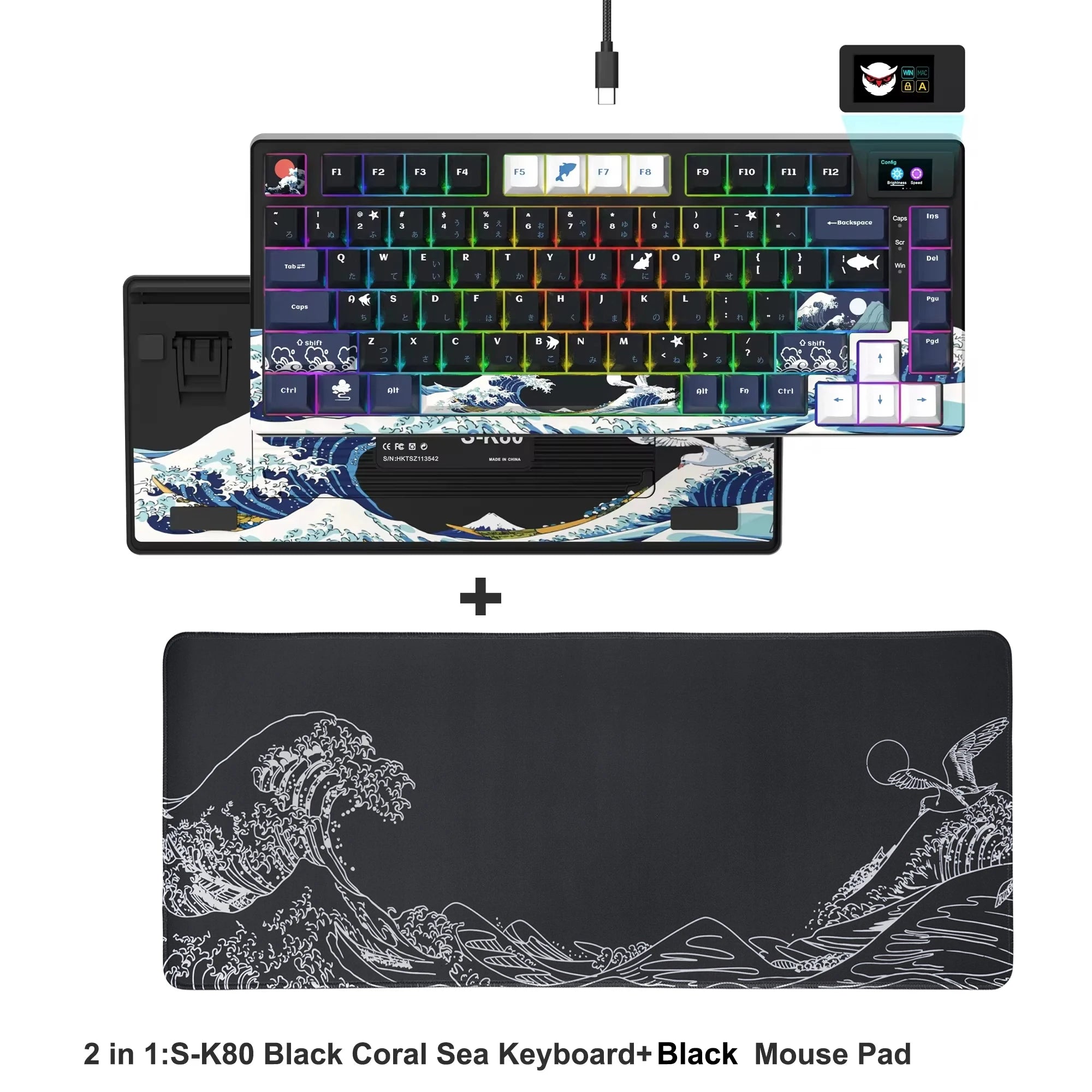 Womier S-K80 75% clavier avec écran OLED couleur clavier de jeu mécanique échange à chaud clavier joint montage rvb clavier personnalisé