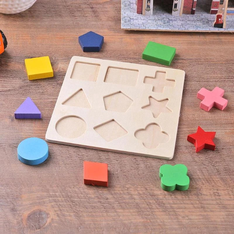 Puzzle 3D géométrique en bois pour enfants, jouets Montessori, tri des mathématiques, apprentissage alth