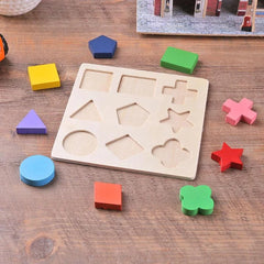 Puzzle 3D géométrique en bois pour enfants, jouets Montessori, tri des mathématiques, apprentissage alth