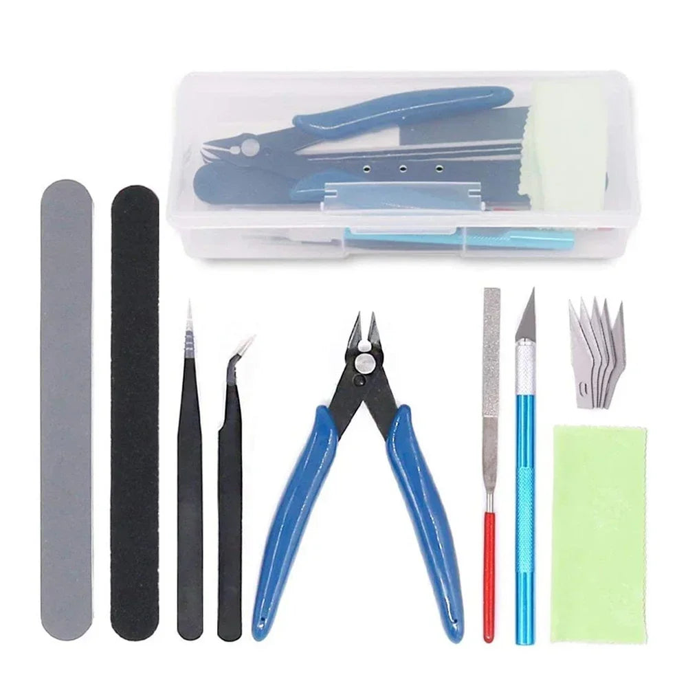 Modèle outils de base artisanat bricolage modèle de voiture passe-temps bâtiment réparation outil d'assemblage débutant ciseaux faits à la main pince à épiler