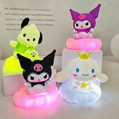 Anime Sanrio Hello Kitty Kuromi cannelle mélodie veilleuse brillant enfants jouet lampe de chevet Kawaii mignon enfants cadeau d'anniversaire