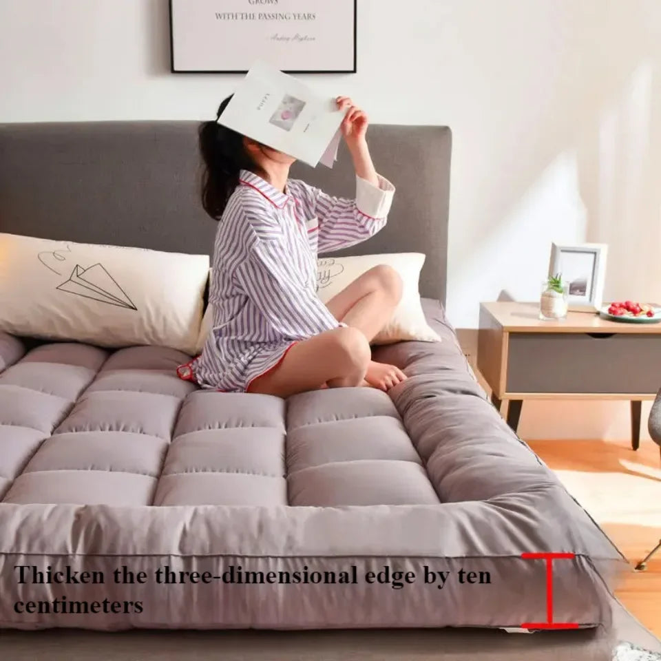 Matelas de lit pliable et doux pour dortoir d'étudiants, Tatami au sol enroulable, pour adulte, respectueux de la peau, respirant, épais