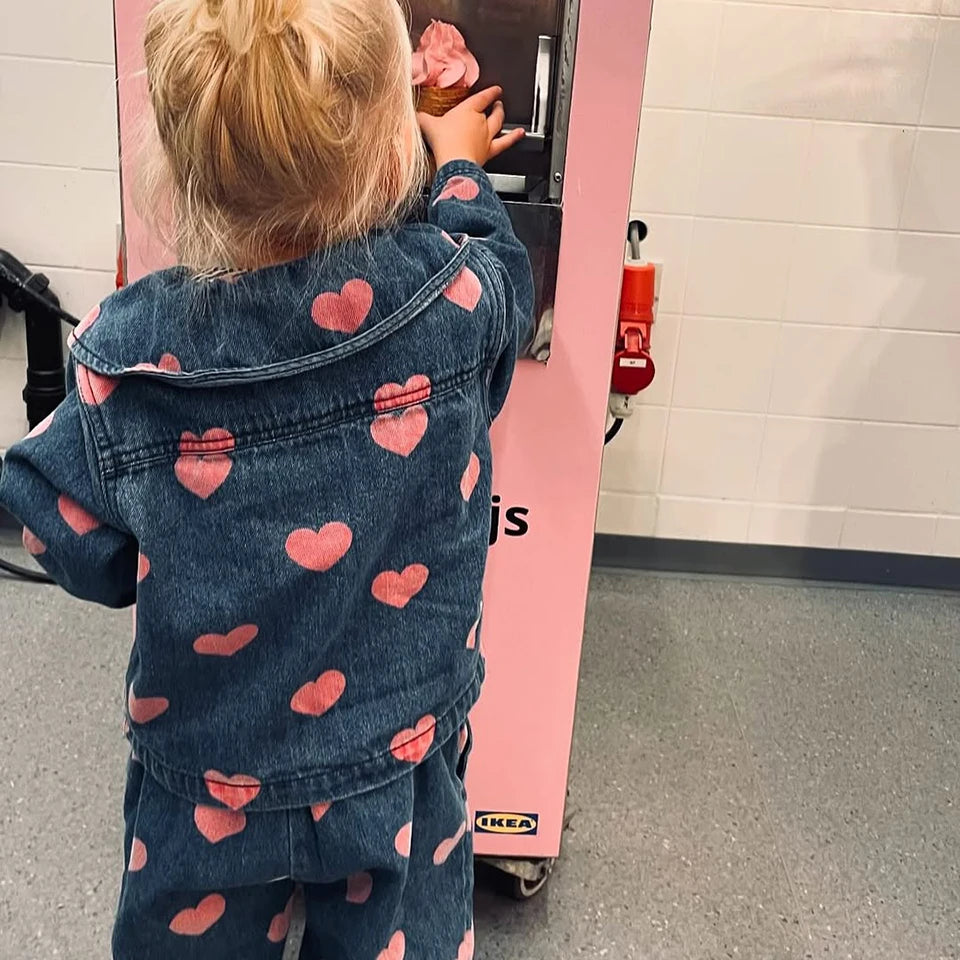 Robe imprimée mignonne pour filles, ensemble de vêtements pour tout-petits, veste à bretelles en jean, robes à enfiler en denim pour enfants, pantalons en jean combiné, marque KS, 2024