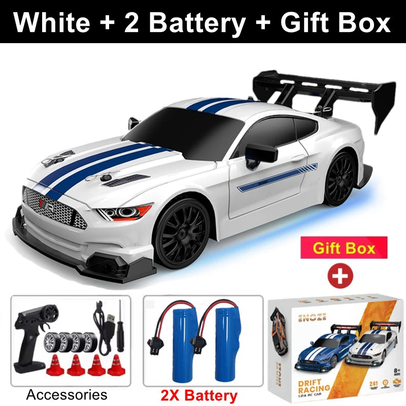 4WD RC Drift Car, High-Speed ​​Remote Control Racing Vehicle with LED Lights, 2.4GHz Radio, 4x4 Off-Road Truck, Children's Toy
