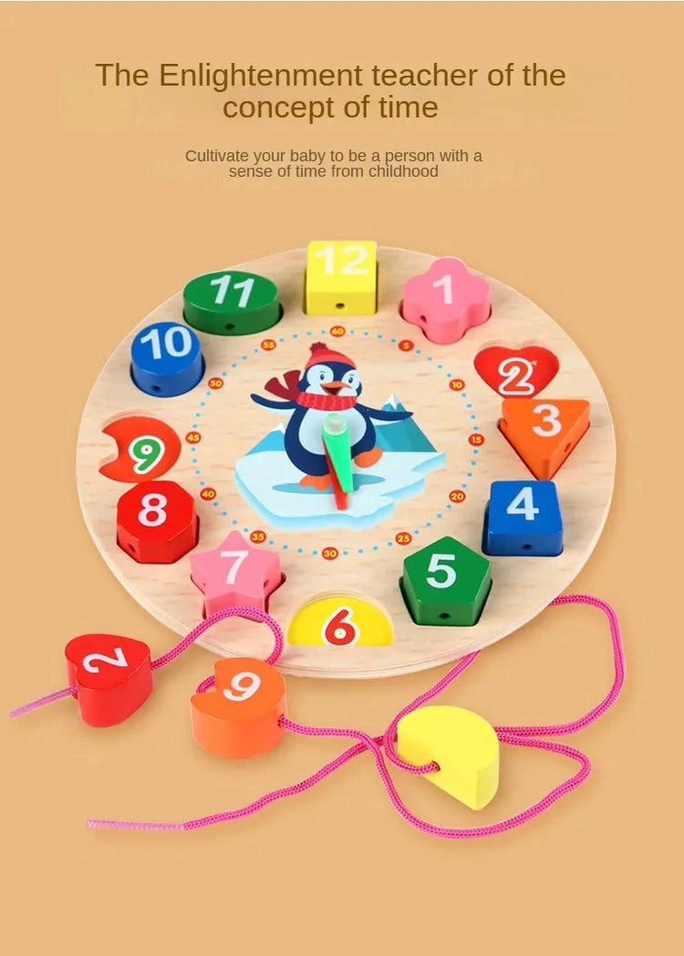 Jouets en bois Montessori pour bébés de 1, 2 et 3 ans, cadeau pour garçons et filles, jeux de développement, puzzle en bois pour enfants, jouet d'apprentissage