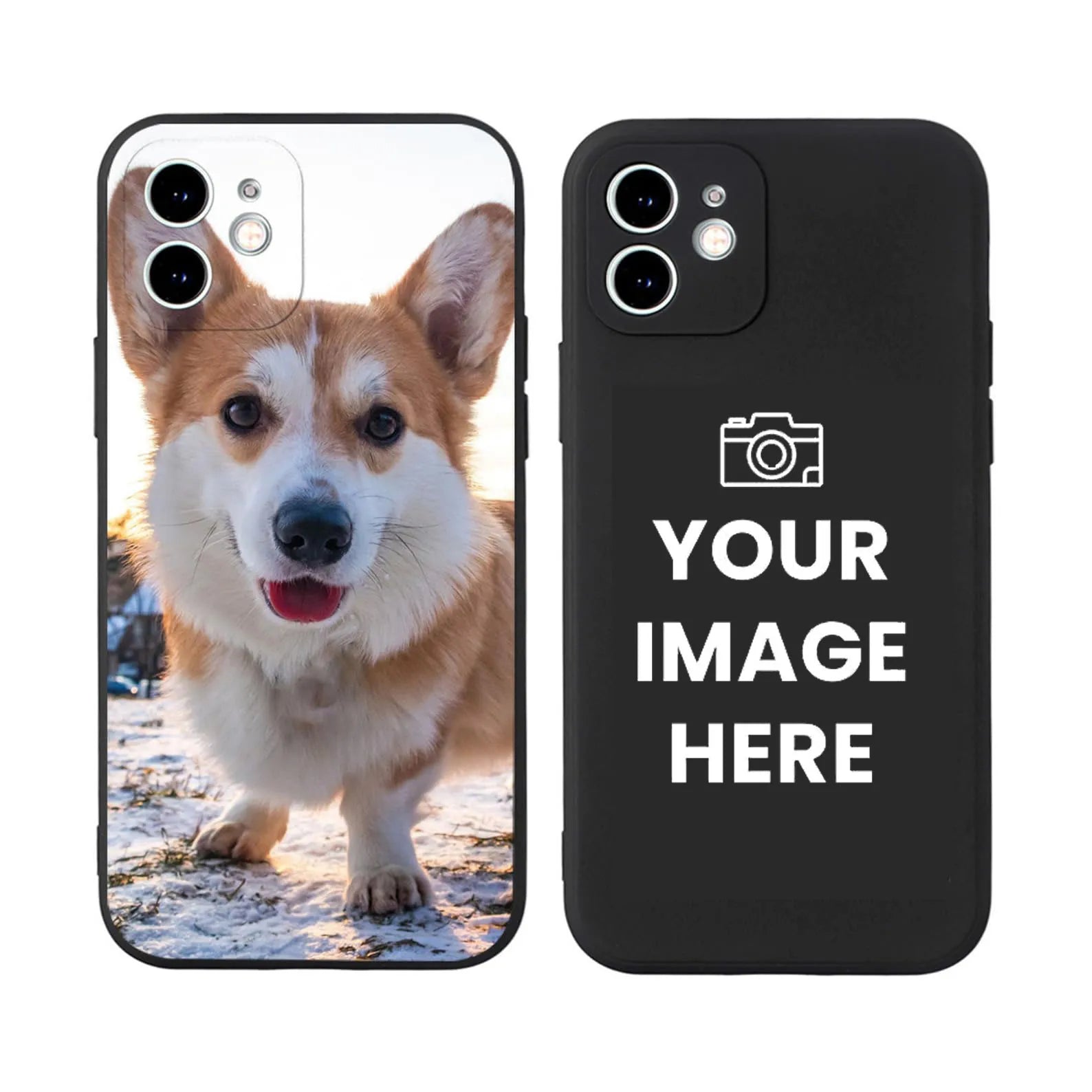 Étui de téléphone avec images personnalisées pour iPhone, coque souple en Silicone noir avec Photo personnalisée pour anniversaire 17 16