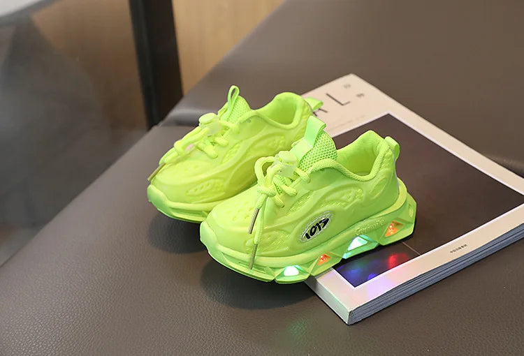 Chaussures pour bébés, baskets lumineuses et maladroites pour garçons et filles, petites et moyennes tailles, à semelles souples, nouvelle collection printemps-automne 2023