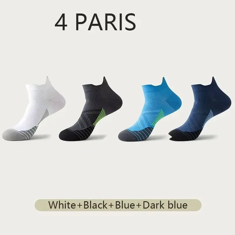 3 pairs of men's comfortable cushioned athletic socks for outdoor sports