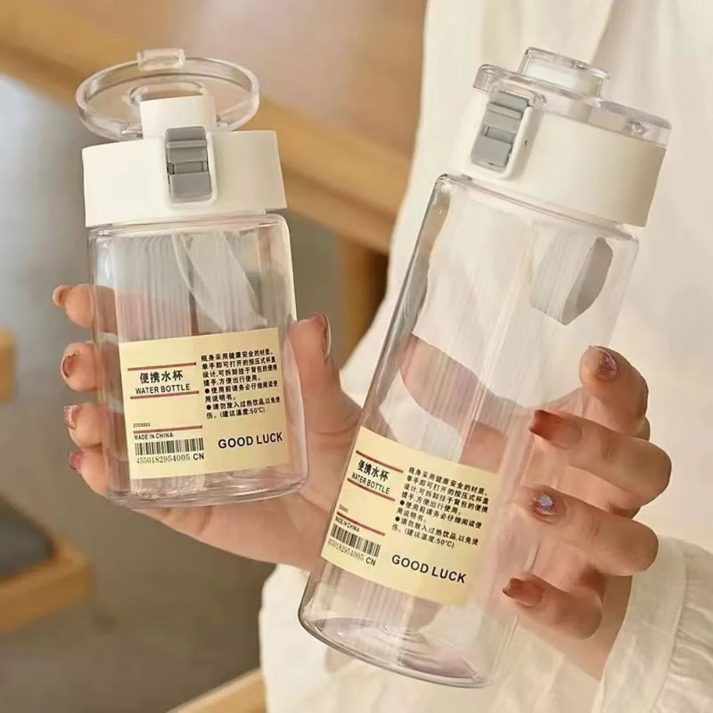 Bouteille d'eau transparente pour enfants, 350/550/800/ml, réutilisable, anti-fuite, Durable, avec bouchon à boire