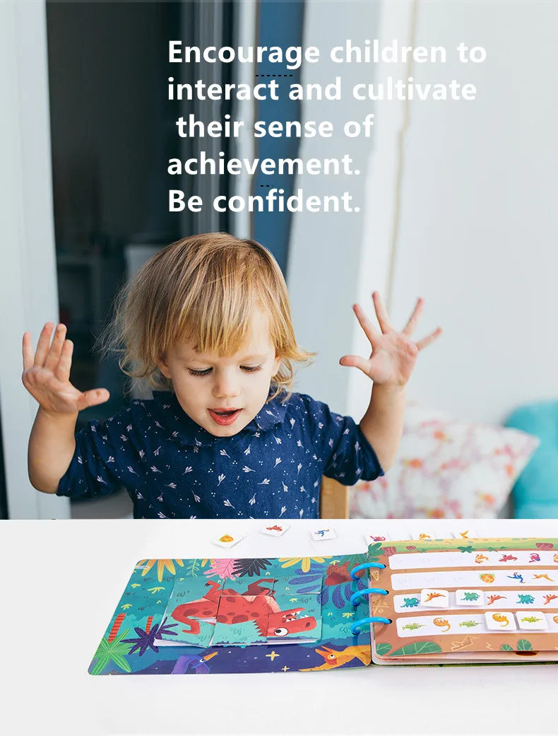 Autocollant livre silencieux Puzzles jeu jouets éducatifs enfants à plusieurs reprises carte occupée pâte correspondant Cognition bébé début Montessori jouet