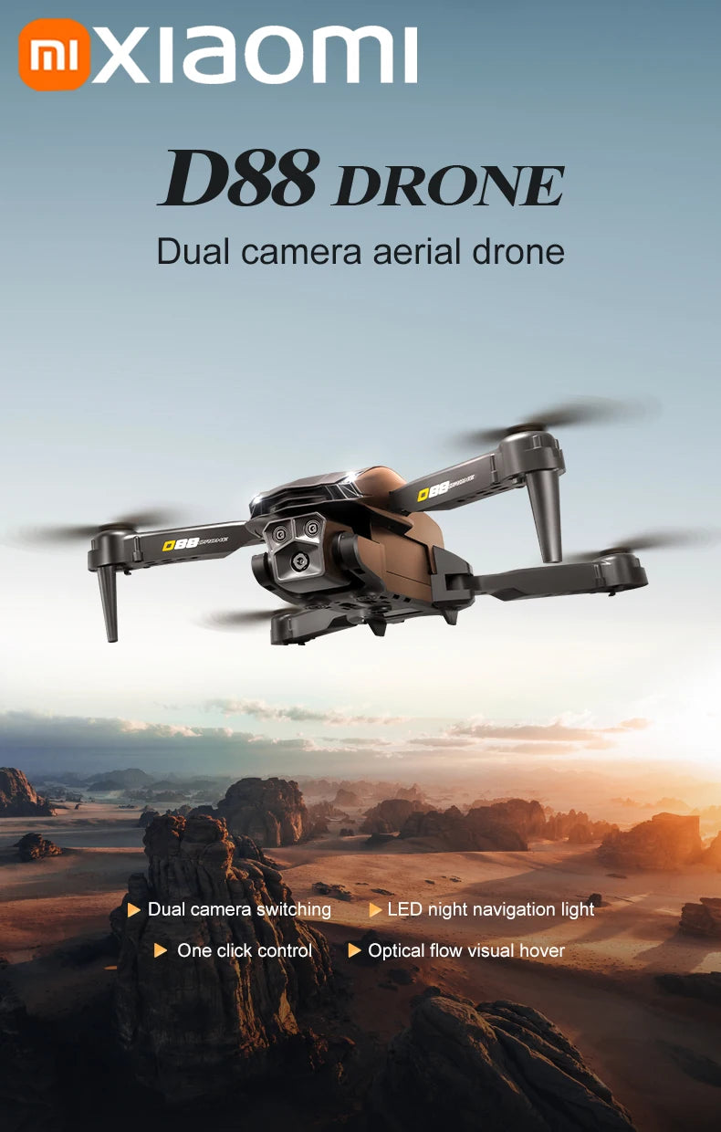 Xiaomi D88 Drone 8K aérien HD double caméra photographie Intelligent évitement d'obstacles moteur sans brosse 5G WIFI GPS retour VR Drone