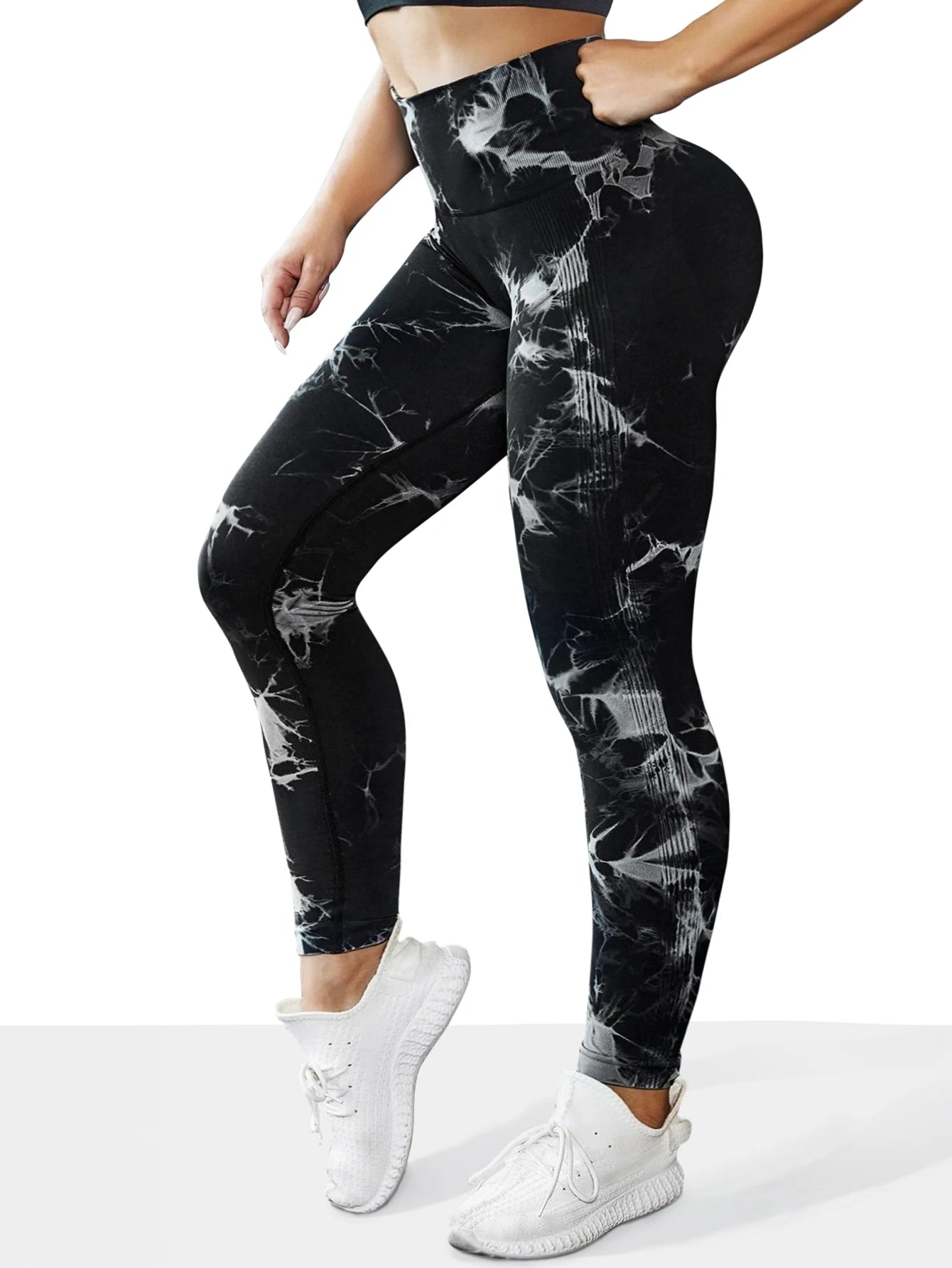 Pantalon de Yoga sans couture pour femmes, teinture par nouage, taille haute, doux et confortable, vêtements de sport, Leggings d'entraînement, collants