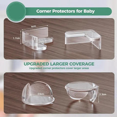 Self-adhesive transparent table corner protectors, anti-collision furniture corner protectors, child safety tools (5 pieces)