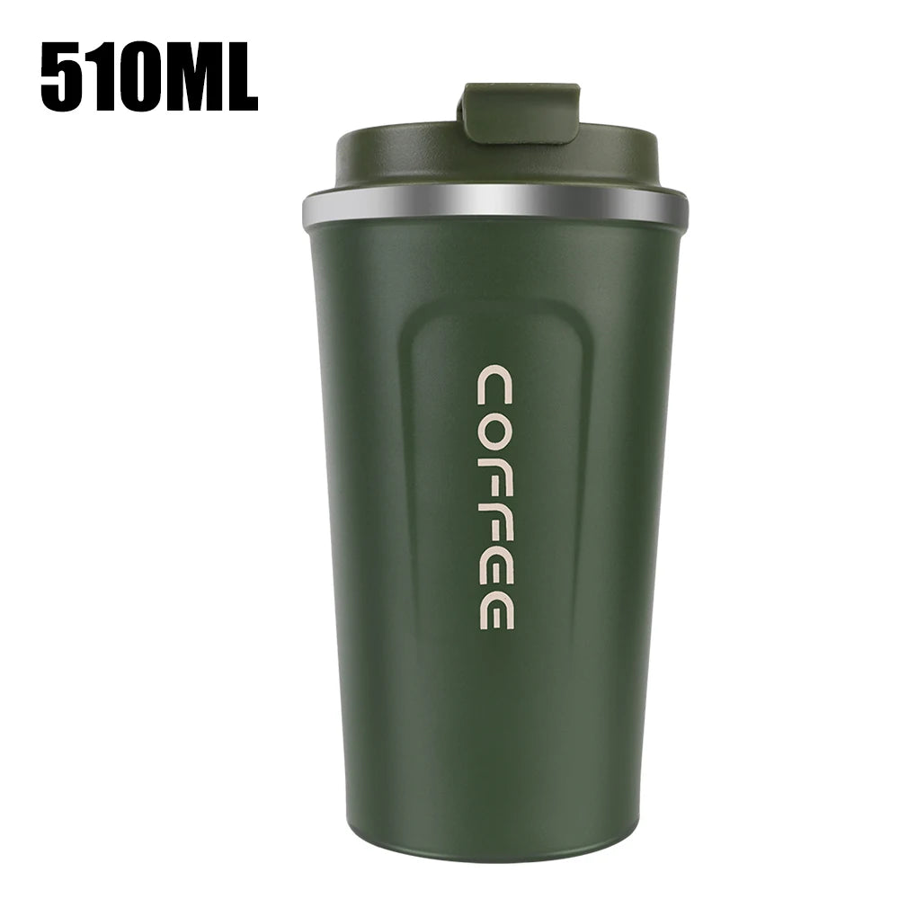 Tasse Thermos de voiture Thermo café pour thé eau café anti-fuite tasse Thermo de voyage tasse à café 380/510ML Double acier inoxydable