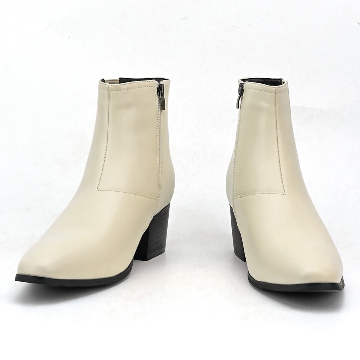 Bottes Chelsea à talons hauts pour hommes, double élastique