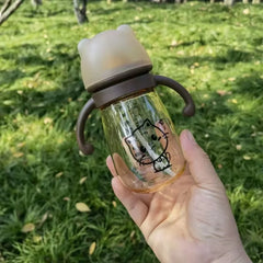 300ML biberon tasse d'alimentation PPSU infantile anti-chute bébé de large calibre bouteille de lait enfants tasse à boire paille Double poignée