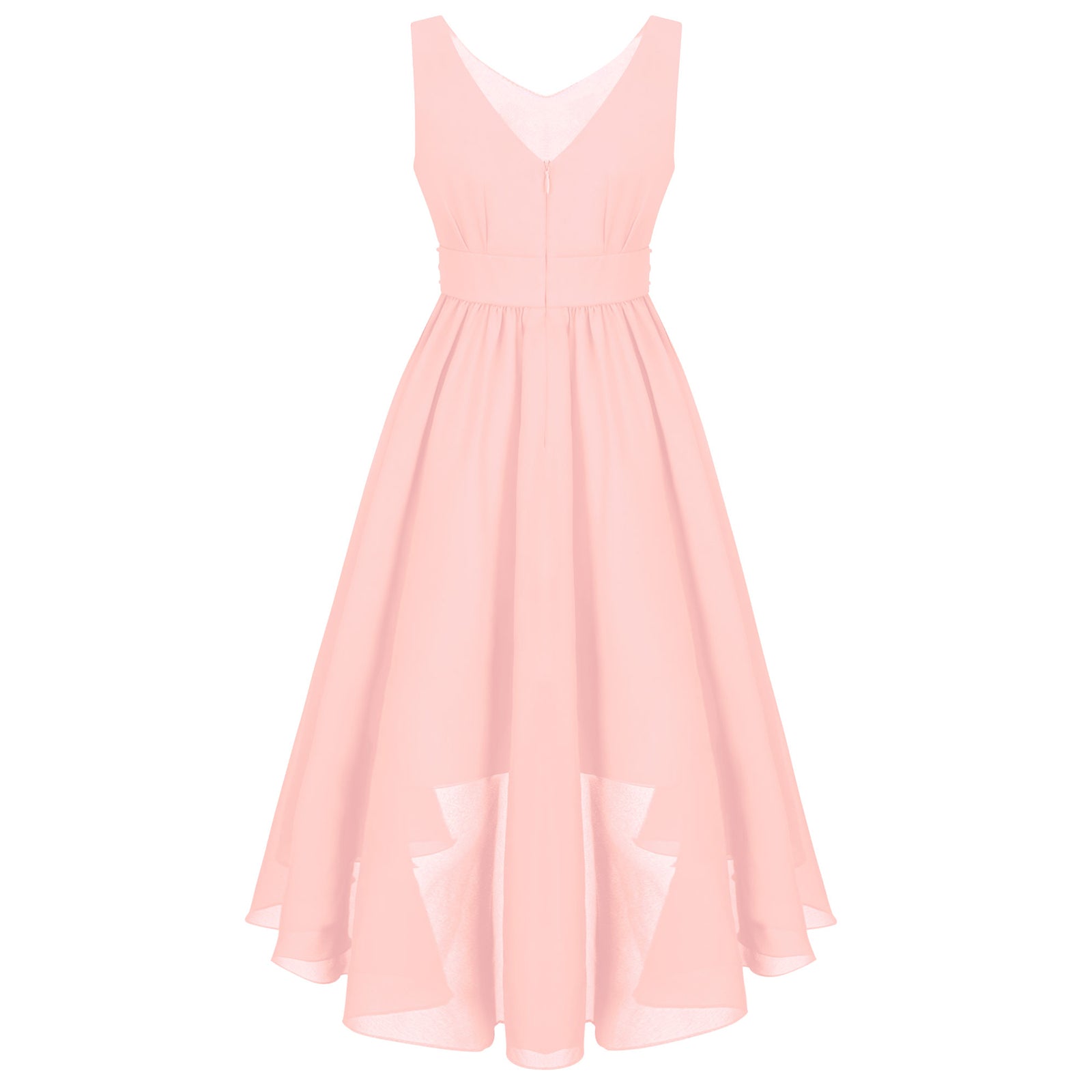 Robe perlée pour filles, élégante, brillante, rose, pour adolescentes, pour cérémonie de première Communion, ourlet Hi-Lo, fleur de demoiselle d'honneur
