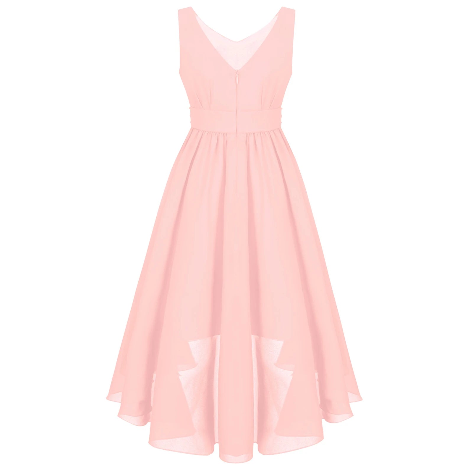 Robe perlée pour filles, élégante, brillante, rose, pour adolescentes, pour cérémonie de première Communion, ourlet Hi-Lo, fleur de demoiselle d'honneur