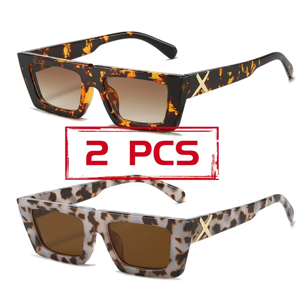 Lunettes de soleil à spoage X, petit cadre carré, temples personnalisés, accessoires streetwear quotidiens pour femmes, protection UV pour hommes, conduite