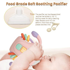 Hochet pour bébé, jouet d'apprentissage sensoriel Musical avec musique et lumières, sucette de dentition pour tout-petits, garçons et filles, cadeaux 0-24M