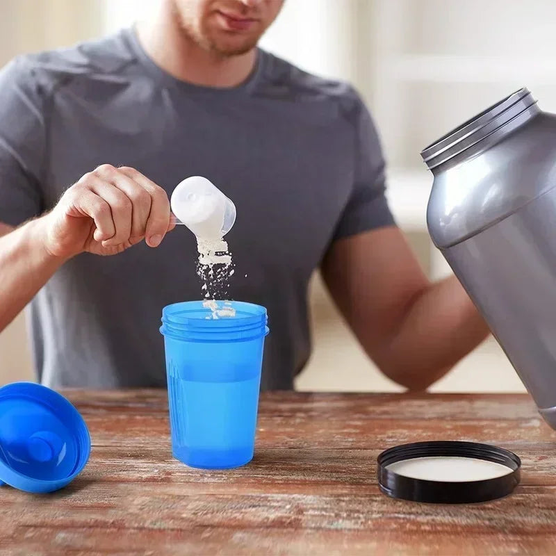 Bouteille Shaker de 600ml, bouteille en plastique Shaker de protéines de 20oz, bouteille de Fitness Portable pour les amateurs de Fitness et les athlètes
