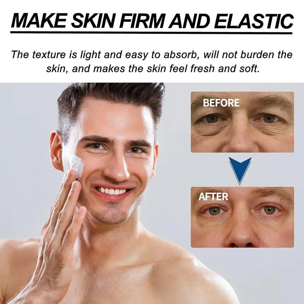 Crème hydratante pour le visage 6 en 1 pour hommes, 50ml, revitalisante, soins pour la peau, particules, avec collagène, Anti-vieillissement et rides