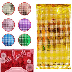 Luxury Wall Backdrop Curtain for Decoration by ix, Square Sequin Panel