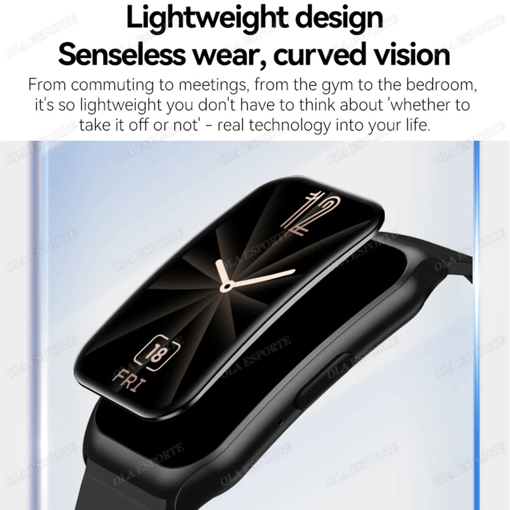 Nouveau écran incurvé montre intelligente 2025 pour montre de santé fréquence cardiaque sang oxygène/pression moniteur de sommeil sport étanche Smartwatch