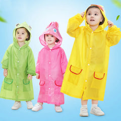 Cape de pluie de dessin animé mignon pour enfants – Poncho imperméable pour garçons/filles, maternelle et école primaire