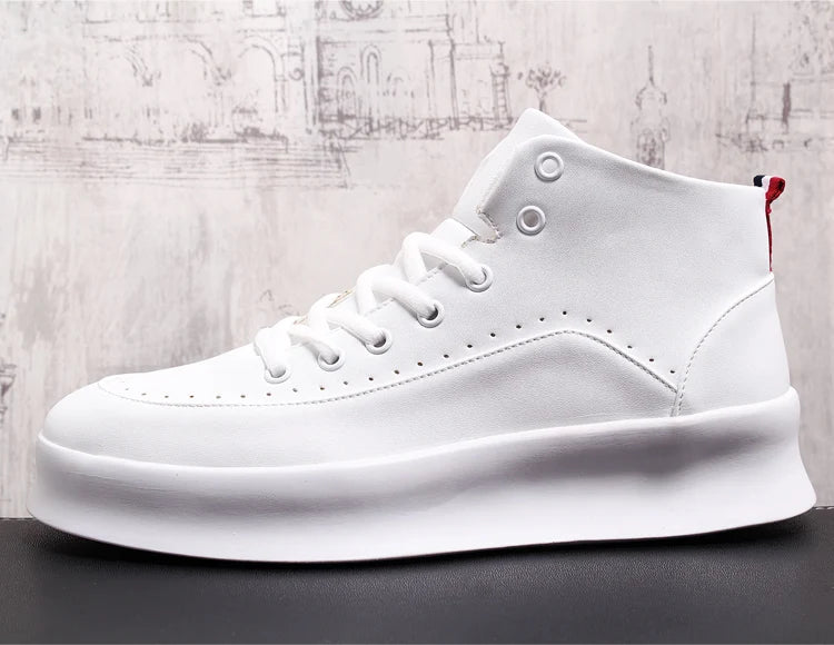 Marque designer hommes bottes rouge blanc chaussures en cuir de vache beaux appartements chaussure plate-forme botte cheville botas masculinas chaussures homme