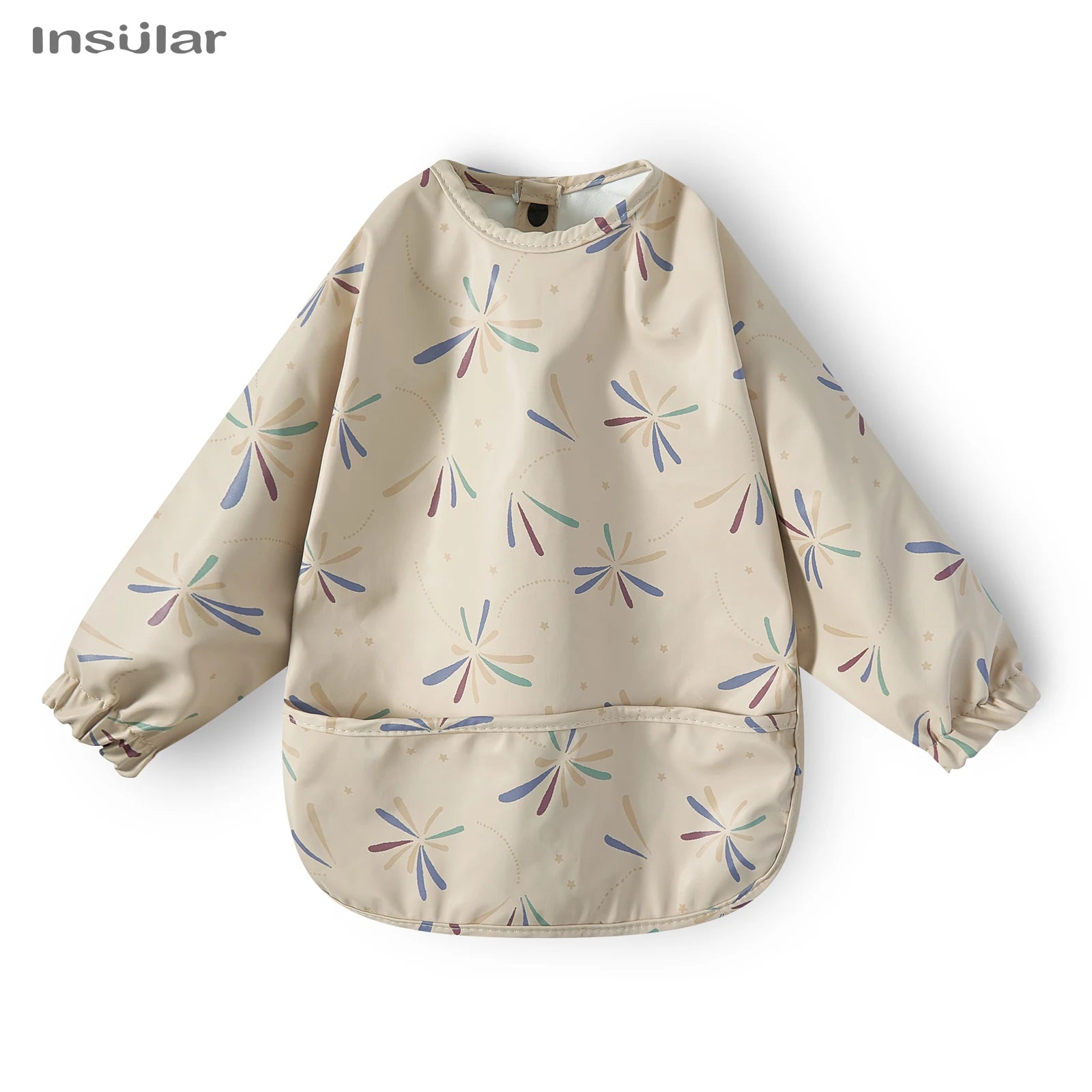 Nouveau bavoir bébé avec poche pour accessoires d'alimentation bavoirs pour enfants imperméable à manches longues bavoirs tabliers à manches longues
