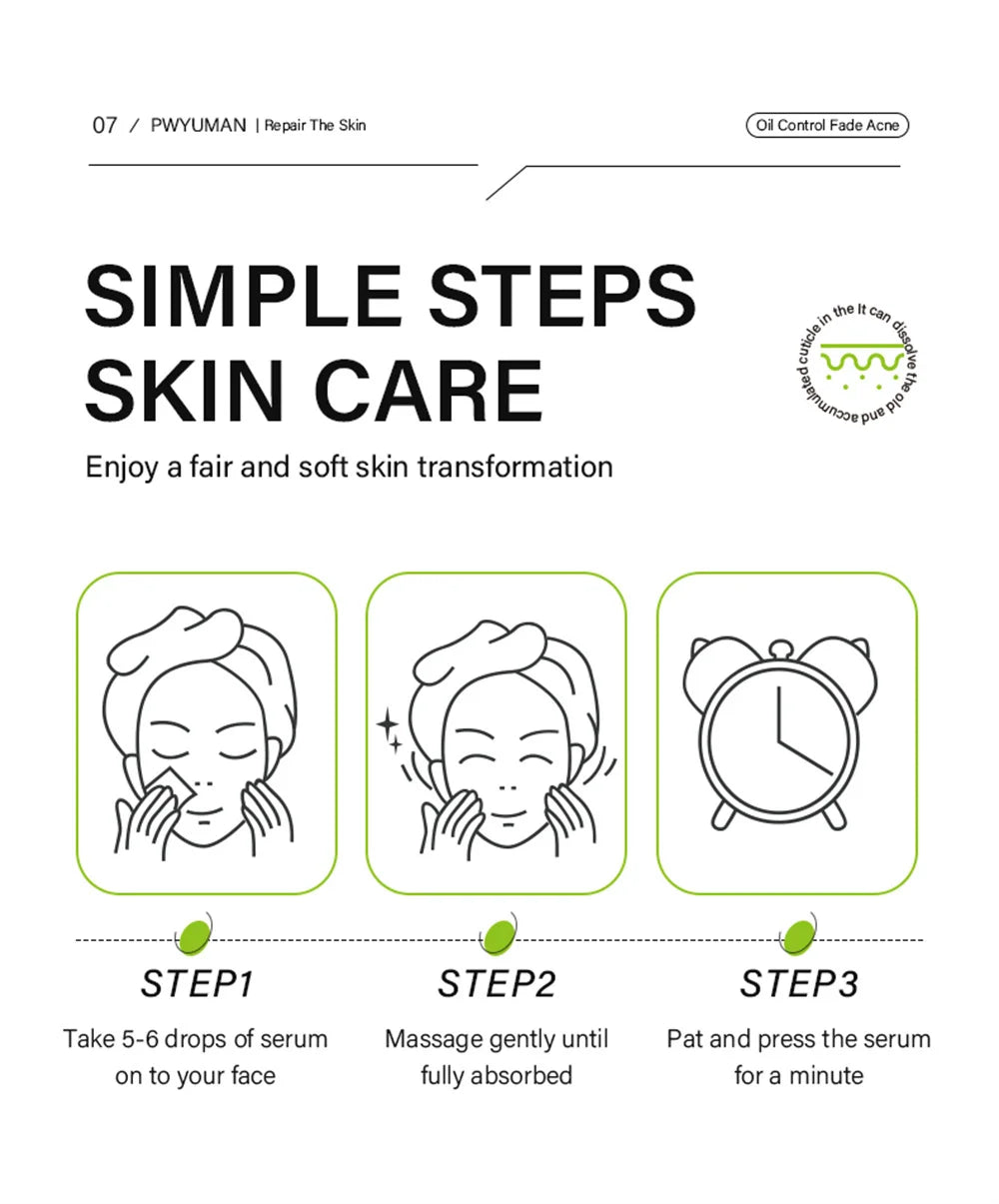 Sérum rétrécissement des pores à l'acide salicylique, élimination rapide des grands Pores, élimine les points noirs, l'acné, resserre la peau lisse, produit de soins coréen