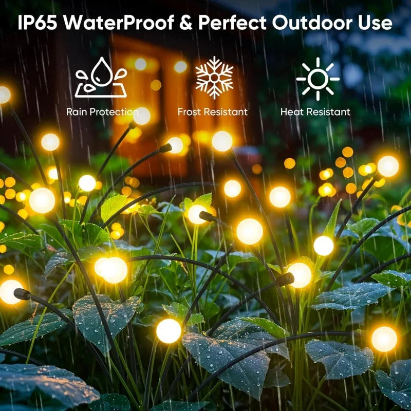 Lumières extérieures lampe de jardin solaire LED luciole prise de terre lampe IP65 étanche pour paysage cour vacances lumière décor