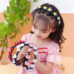 Bandeau tressé de dessin animé pour enfants, bandeau mignon de Style coréen pour bébé avec Clip, accessoires de cheveux pour filles à la mode