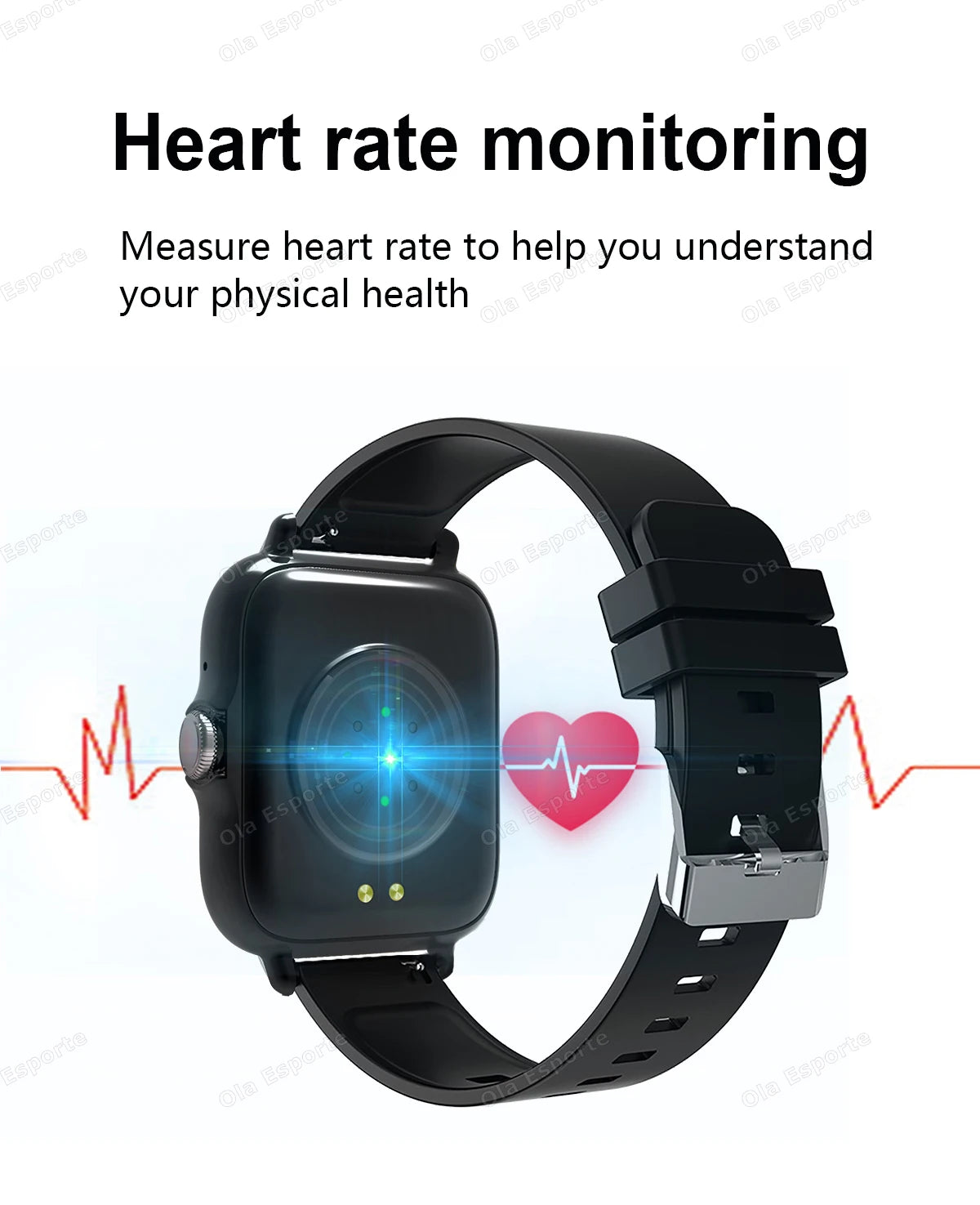 Nouvelle montre intelligente 2.01 pouces HD affichage réponse faire appel Message vue Modes sportifs smartwatch bricolage cadran prévisions météorologiques hommes femmes